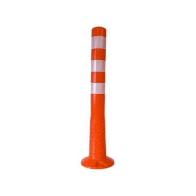 Imagen de PARKING FACIL Bolardo de Señalización con Bandas Reflectantes Tamaño: 75 cm Color Naranja Incluye Tornillería 1 Unidad