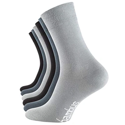 Imagen de Vincent Creation 6 9 pares de calcetines bambú, unisex, para hombre y mujer, punta remallada a mano Surtido (gris, Stargazer, negro). 43 46