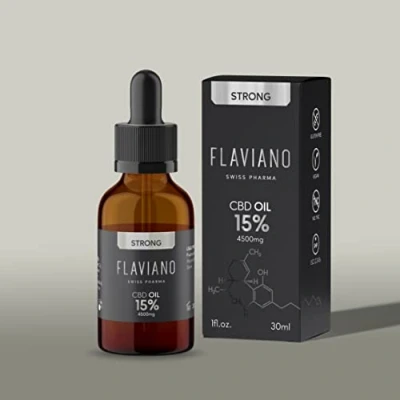 Imagen de FLAVIANO CBD OIL Aceite de Premium, Ecológico, cáñamo Orgánico con y ácidos Omega 3, 6 9 (15% 30ml)