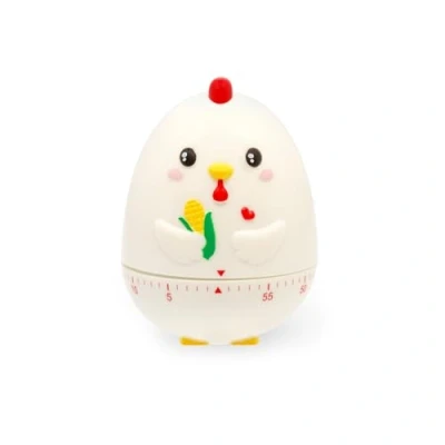 Imagen de Legami Temporizador de Cocina, Tema Hen, Regulable manualmente, 60 Minutos, sin batería, diámetro 6 cm, Altura 8 cm