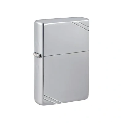Imagen de Zippo Vintage Mechero, Feuerzeug, Zierstreifen, High Polish Chrome, 3,5x1x5,5 cm