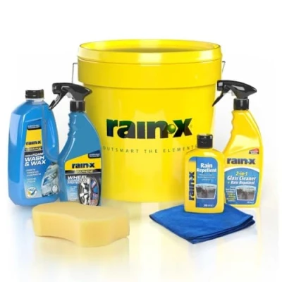 Imagen de Rain X Kit Limpieza/Detailing Coche, Antilluvia, Limpiador de Llantas y Accesorios