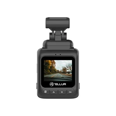 Imagen de TELLUR Dash Patrol DC1 Cámara para automóvil, FullHD 1080P, G Sensor detecta el Impacto y Comienza a Grabar, Función de Monitor estacionamiento, Negro