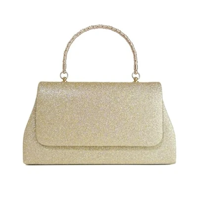 Imagen de RPAEOY Bolso Mujer Brillante Elegante Clutch de Sobre con Extraíble Cadena Crossbody Noche Embrague Monedero para Prom Fiesta Boda Cumpleaños Oro