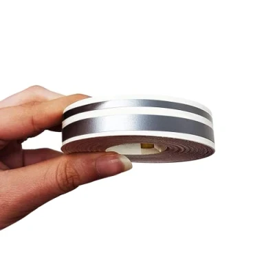 Imagen de 4R Quattroerre.it 10507 Franjas Trim Tiras Adhesivas para Coche, Plateado, Dos Cables 11 mm x 10 MT
