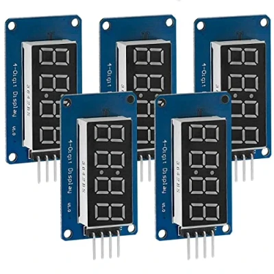 Imagen de AZDelivery 5 x 4 Digitos 7 Segmentos Digital Tube Compatible con TM1637 LED Display Modulo Clock Arduino y Raspberry Pi E Book Incluido!