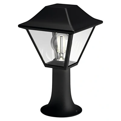 Imagen de Philips myGarden Alpenglow Poste de luz, iluminación exterior, bombilla no incluida, casquillo E27, aluminio, color negro