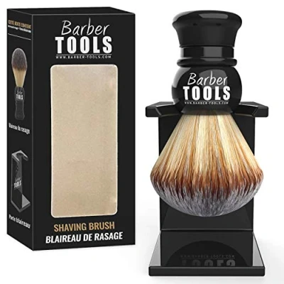 Imagen de BARBER TOOLS Brocha de afeitar con soporte, Diámetro 23 mm.
