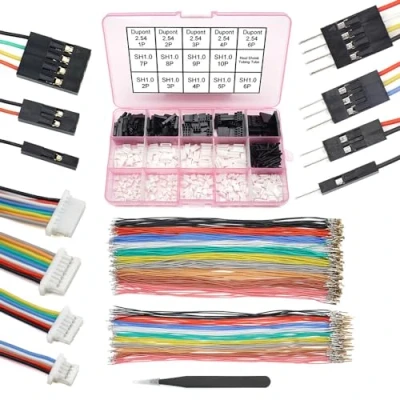 Imagen de Kit de Cables y Conectores preengarzados SH1.0 a DP 2.54 Compatible con JST SH 1.0 mm para I2C Qwiic Stemma QT Wire FPV Drone Controlador Vuelo SpeedyBee F405 Holybro Kakute H7 F7 T Motor