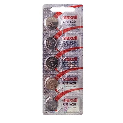 Imagen de Maxell 5 Pilas de botón Litio CR1620 BR1620 CR 1620 3 V Producto Oficial
