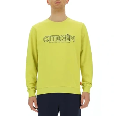 Imagen de CITROËN O102943 I002 Round Neck Sweatshirt Vintage Logo Large Print C23W Hombre Celery Tamaño L