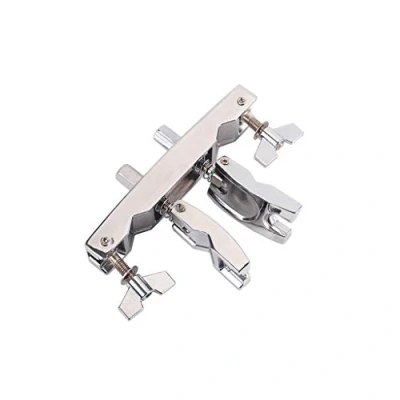 Imagen de Alnicov Abrazadera de agarre para tambor con 2 orificios, clip multifunción aleación aluminio accesorios
