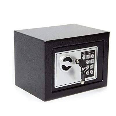 Imagen de CDC DlGl 4.6LCaja Fuerte lgnifuga Anti Robo Electrónica con 2 Llaves, Caja Empotrable Digital para El Hogar/La Oficina de Seguridad Objetos Valor Como Dinero Armas en Efectivo