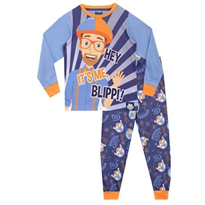 Imagen de Blippi Pijama Niño Pijamas Invierno Manga Larga para Ninos Azul 5 6 Años