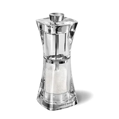 Imagen de Cole &amp; Mason H37402P Crystal Molinillo de Sal, Precision+/Molienda Ajustable, Acrílico, 125mm, Incluye 1 x Molino