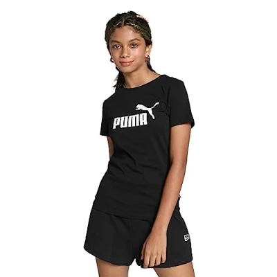 Imagen de Puma LOGO Unisex Camiseta estampada para niños, Talla: 104, black