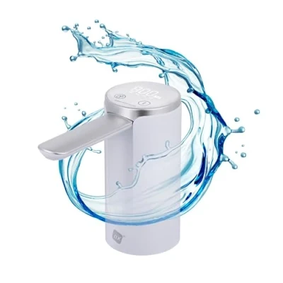 Imagen de NK Dispensador de Agua con Pantalla LED 4 Volúmenes Dispensación 200/600/800ml/continuo, 1200mAh, Control Táctil, Garrafas y Botellas 1.5L, 5.7L, 10L, 11.3L, 15L, 18.9L Color Blanco
