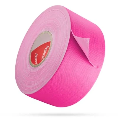 Imagen de Poppstar cinta adhesiva de neón UV 25m x 50mm, fluorescente, rosa neón, 1 rollo