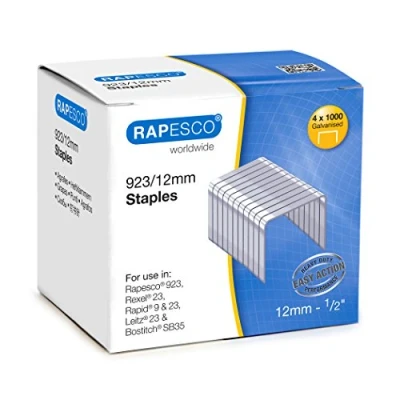 Imagen de Rapesco S92312Z3 Grapas Galvanizadas 923/12 mm, Tipo 23, Caja de 4000