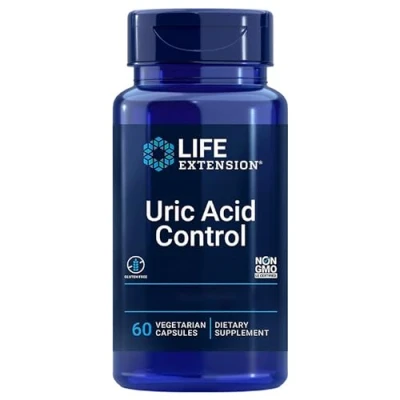 Imagen de Life Extension, Uric Acid Control (Control del Ácido Úrico), Terminalia bellirica 500mg, 60 Cápsulas veganas, Probado en Laboratorio, Sin Gluten, Vegetariano, Soja, No GMO