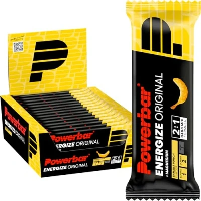 Imagen de Powerbar Energize Original Banana Punch 15x55g Barra de alta Energía Carbono + Magnesio y Sodio