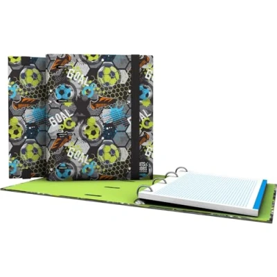 Imagen de Grafoplás Archivador Anillas a5 Carpebook Goal Bits&amp;Bobs Incluye Recambio Cuadricula 5x5 Borde Color Lomo Curvo Ergonómico 4 Redondas 25mm Certificado FSC Papelería Escolar