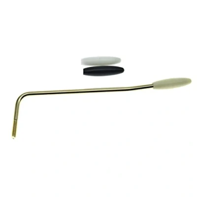 Imagen de KAISH Barra de acero inoxidable con hilo trémolo trem para brazo trémolo, compatible estándar americano/mexicano o vintage Strat Gold 3 puntas