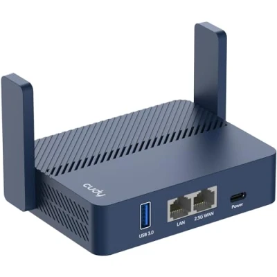 Imagen de Cudy Router de Viaje Wi Fi 6 Gigabit tamaño Bolsillo AX3000, Puerto Ethernet RJ45 2,5 Gbps, Extensor/repetidor para Hotel y Red pública, WISP, Cliente Servidor VPN, USB 3.0,TR3000