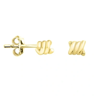 Imagen de SOFIA MILANI Pendientes para Mujeres en Plata de Ley 925 Chapados Oro Pendiente Botón Nudo E1469