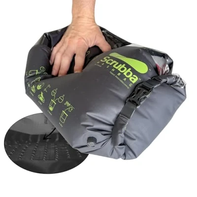 Imagen de Scrubba Sistema de Lavado Portátil Bolsa 2.0 Estanca Impermeable para Viajes Autocaravana Camping Senderismo Tabla Lavar