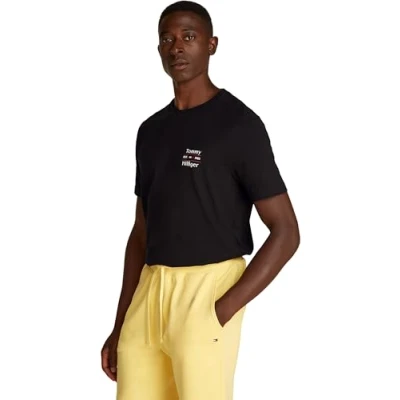 Imagen de Tommy Hilfiger Stack Camiseta estampada, Hombre, Talla: XL, Black