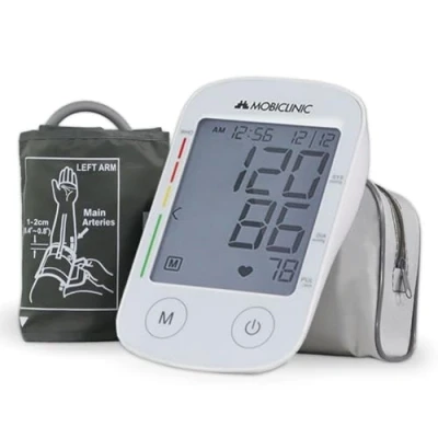 Imagen de Mobiclinic, Tensiómetro de brazo digital, Marca española, Pantalla LCD, Automático, Brazalete, Detección irregularidades cardíacas, Memoria 4x30 mediciones, TX 01
