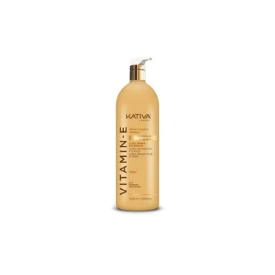Imagen de Kativa Luxury Champú Vitamina E, Complejo Biotina y Bambú Ultra Reparación Fuerza Vegano 1L