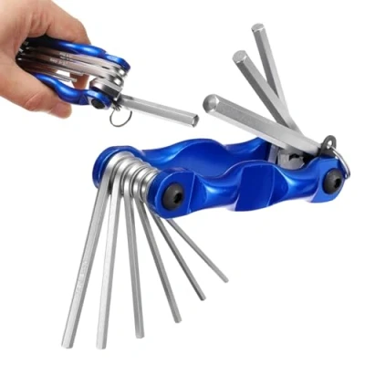 Imagen de NAMIC juego de llaves Allen plegables 8 en 1, hexagonal Torx, Allen, hexagonales para bicicletas, motocicletas, vehículos, muebles