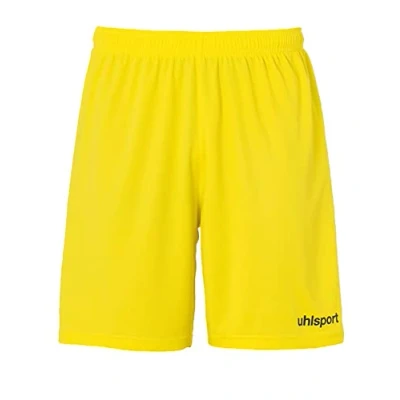 Imagen de Uhlsport Center Basic Shorts Without Slip De Juego, Hombre, Lima Amarillo/Negro, 116