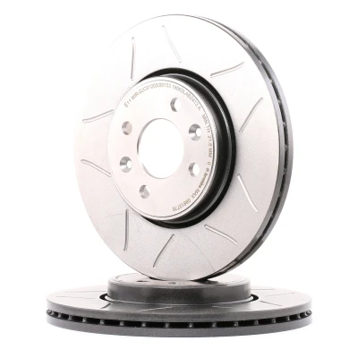 Imagen de BREMBO MAX LINE 09.8137.76 Disco de freno 280 24 4 ranurado, ventilación interna revestido altamente carbonizado con tornillos RENAULT: MEGANE 2