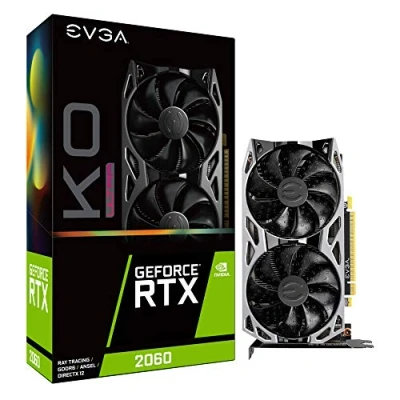 Imagen de EVGA GeForce RTX 2060 KO Ultra Gaming, 06G P4 2068 KR, 6GB GDDR6, Doble Ventilador, Placa Trasera de Metal