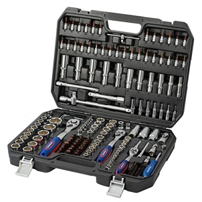 Imagen de WORKPRO 172 Piezas Juego de Vasos para Llaves, Llaves Carraca Profesionales, Llave Trinquete, Barra Extensión, Junta Universal. Ideal Reparación Mecánica