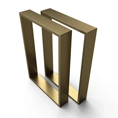 Imagen de SOSSAI DESIGN mesa Estructura Acero TKK3 2 Piezas patas de carga pesada Ancho 60 cm x Altura 72 Color: Oro