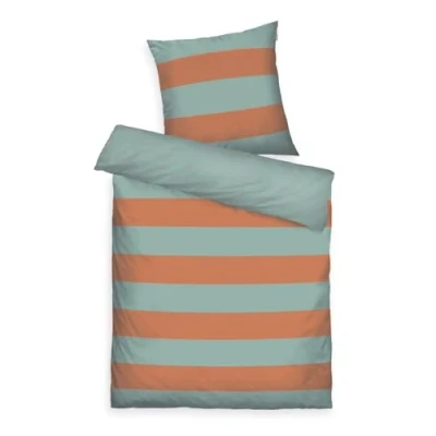 Imagen de Herding Ropa de Cama, algodón, Coral Oscuro y Salvia Fresca, tamaño matrimonial