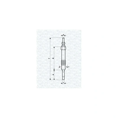Imagen de MAGNETI MARELLI 062900014304 Bujía de precalentamiento 11V 10A M10X1 OPEL: Zafira B, Astra H Hatchback, Vectra C Berlina, ALFA ROMEO: 159 147