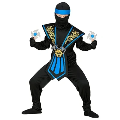 Imagen de WIDMANN MILANO PARTY FASHION Disfraz infantil de ninja con set armas, luchador japonés, guerrero