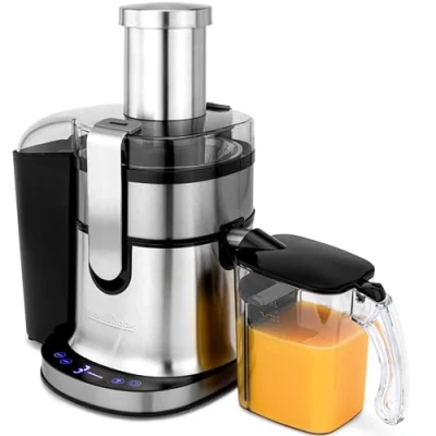Imagen de Profi Cook PC AE 1156 Exprimidor Profesional Bol de 1 litro 5 velocidades 800 Watts Color Plata y Negro