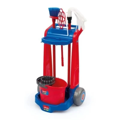 Imagen de Grandi Giochi Carro de Limpieza Vileda for Kids, la versión Original Juguete con Escoba, mopa, fregona y Cubo, IAM01200A
