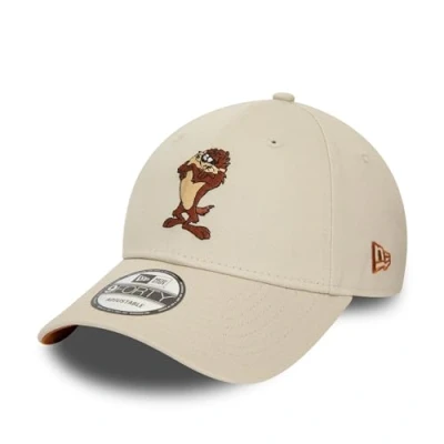 Imagen de New Era Taz Gorra de béisbol Sombrero Cap Ajustable 9Forty Looney Tunes Dibujos Animados Visera Curva Beige