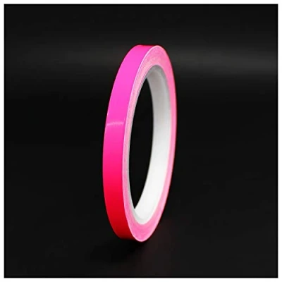 Imagen de Finest Folia 10m tira decorativa autoadhesiva para coche moto barco modelismo bicicleta muchos colores y anchos la artesanía (Rosa neón, 8mm)