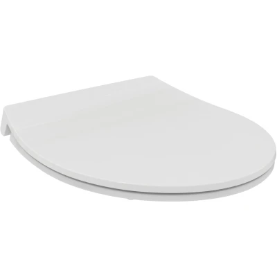 Imagen de Ideal Standard Universal, Asiento de inodoro curvado universal delgado, tapa redonda con cierre ralentizado, liberación rápida, blanco