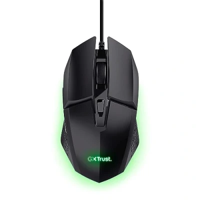 Imagen de Trust Gaming GXT 109 Felox Ratón con 6 Botones Programables, Iluminación LED Multicolor, Software Incluido, 200 6400 dpi, Cable USB 150 cm, Mouse Gamer para PC/Portátil Negro