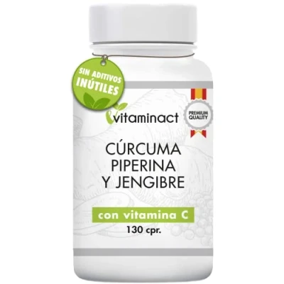 Imagen de Curcuma Con Jengibre y Pimienta Negra Vitamina C Alto Dosaje natural 1280,00Mg Curcumina 200,00Mg Piperina 10 Mg Apoyo para las articulaciones los huesos.
