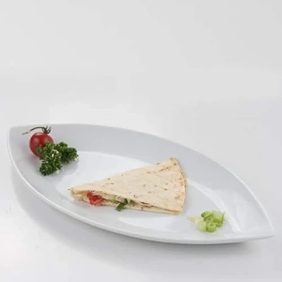 Imagen de Holst Porzellan Bat 026 Cuenco 26 cm, Forma de Barca Bateau Bandera, Color Blanco, x 14 5 cm